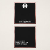 Roos Gold Black Border Logo Verdien Kaart met beel (Voorkant /achterkant)