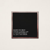 Roos Gold Black Border Logo Verdien Kaart met beel (Achterkant)