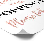 Roos Gold Black Confetti Bedankt die door middel v Poster (Hoek)