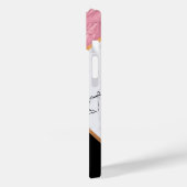 Roos Gold Black en White Marble Pattern Case-Mate iPhone Case (Achterkant / Links)