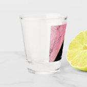 Roos Gold Black en White Marble Pattern Shot Glas (Links)