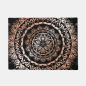 Roos Gold Black Floral Mandala Deurmat (Voorkant)