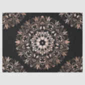 Roos Gold Black Floral Mandala Tissuepapier (Voorkant)