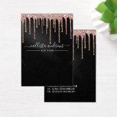 Roos Gold Black Glitter Drip Ketting Kaart (Bureau)