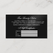 Roos Gold Black Glitter Druppels Cadeaubon Visitekaartje (Achterkant)