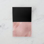 Roos Gold Black Glitter Folie WEDING Bedankkaart (Binnen)