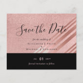 Roos Gold Black Glitter look WEDING SAVE DATE (Voorkant)