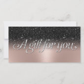 Roos Gold Black Glitter Salon Spa Cadeaubon (Voorkant)