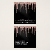 Roos Gold Black Glitter-schijven voor Kaart met be (Voorkant /achterkant)