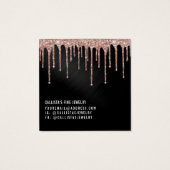 Roos Gold Black Glitter-schijven voor Kaart met be (Achterkant)