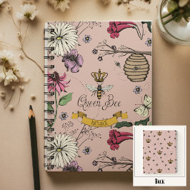 Roos Gold, Black & Gold Queen Bee, Crown & Scroll Notitieboek