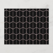 Roos Gold Black Hexagon Geometric Save the Date (Achterkant)