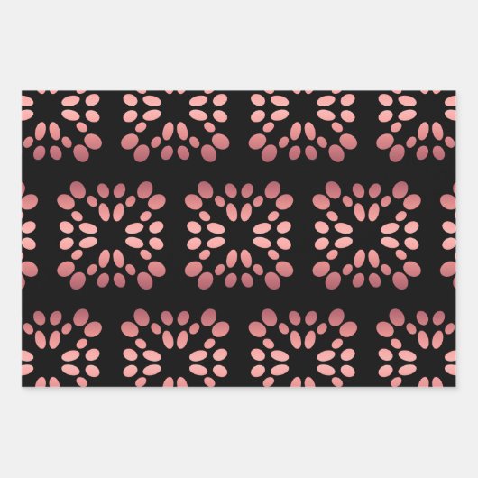 Roos Gold Black Inpakpapier Vel (Voorkant 2)