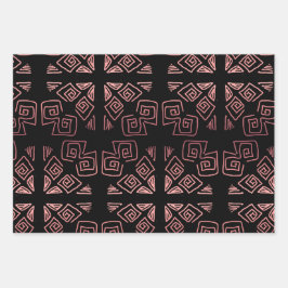 Roos Gold Black Inpakpapier Vel