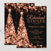 Roos Gold Black kerstfeestdag repetitie Kaart (Voorkant / Achterkant)