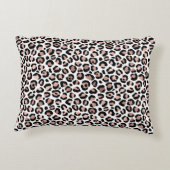 Roos Gold Black Leopard-bedrukte cheetah-trendy Accent Kussen (Achterkant)