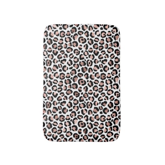 Roos Gold Black Leopard-bedrukte cheetah-trendy Badmat (Voorkant Verticaal)