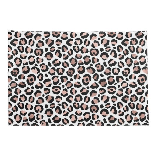 Roos Gold Black Leopard-bedrukte cheetah-trendy Kussensloop (Achterkant-Rechts)