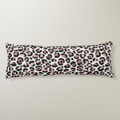 Roos Gold Black Leopard-bedrukte cheetah-trendy Lichaamskussen (Achterkant)