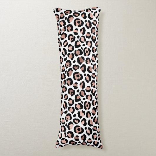 Roos Gold Black Leopard-bedrukte cheetah-trendy Lichaamskussen (Voorkant Verticaal)
