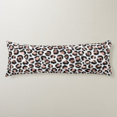 Roos Gold Black Leopard-bedrukte cheetah-trendy Lichaamskussen (Voorkant)