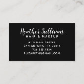 Roos Gold Black Leopard Cheetah Beauty Salon Visitekaartje (Achterkant)