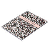 Roos Gold Black leopard print Trendy Chic Stylish Notitieboek (Linkerzijde)
