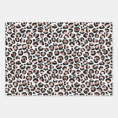Roos Gold Black leopard Print Trendy Inpakpapier Vel (Voorkant 2)