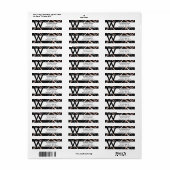 Roos Gold Black Lineaar Triangle Abstract Patroon Etiket (Full Sheet)
