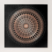 Roos Gold Black Mandala Legpuzzel (Verticaal)
