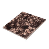 Roos Gold Black Marble Trendy Modern Chic Stijlvol Tegeltje (Zijkant)