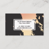 Roos Gold Black Marmer Achtergrond Visitekaartje (Achterkant)