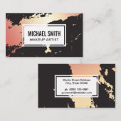 Roos Gold Black Marmer Achtergrond Visitekaartje (Voorkant / Achterkant)