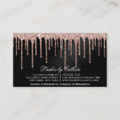 Roos Gold Black Metallic Glitter Drivers Lashes Visitekaartje (Achterkant)