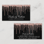 Roos Gold Black Metallic Glitter Drivers Lashes Visitekaartje (Voorkant / Achterkant)