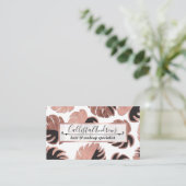 Roos Gold Black Modern Swiss Cheese Monstera Visitekaartje (Staand voorkant)