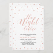 Roos Gold Black Modern Typography Rehearsal Dinner Kaart (Voorkant / Achterkant)