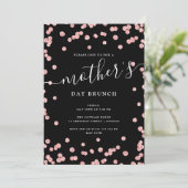 Roos Gold Black Moederdag Brunch  Kaart (Staand voorkant)