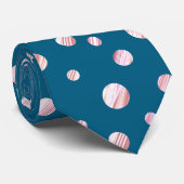 Roos Gold Black Polka Dot Circles Geometrisch patr Stropdas (Opgerold)