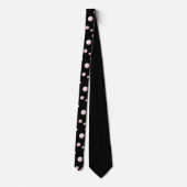 Roos Gold Black Polka Dot Circles Geometrisch patr Stropdas (Achterkant)