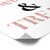 Roos Gold Black Sweets & Treatment Dessert Table Poster (Hoek)