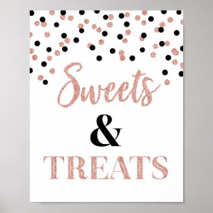 Roos Gold Black Sweets & Treatment Dessert Table Poster