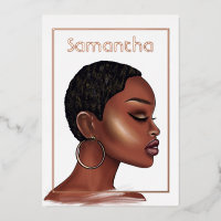 Roos Gold Black Woman Birthday