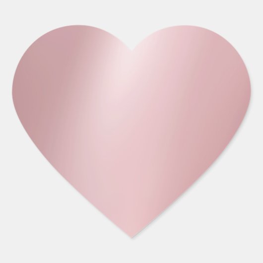 Roos Gold Blank Elegant Modern Sjabloon Trendy Hart Sticker (Voorkant)