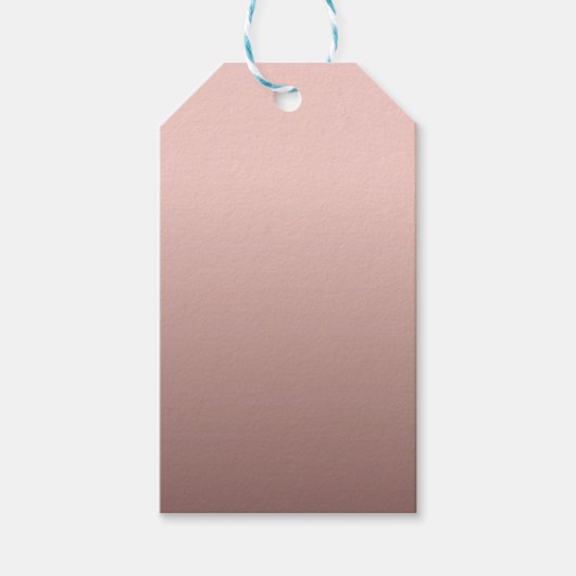 Roos Gold Blank Sjabloon Modern Elegant Cadeaulabel (Voorkant)