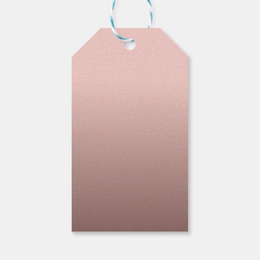 Roos Gold Blank Sjabloon Modern Elegant Cadeaulabel (Achterkant)