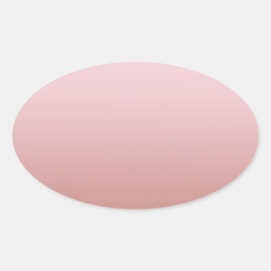 Roos Gold Blank Sjabloon Voeg Jouw tekst legant to Ovale Sticker (Voorkant)