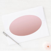 Roos Gold Blank Sjabloon Voeg Jouw tekst legant to Ovale Sticker (Envelop)