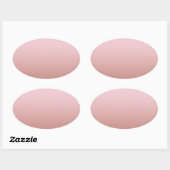 Roos Gold Blank Sjabloon Voeg Jouw tekst legant to Ovale Sticker (Vel)