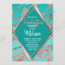 Roos Gold Blauwgroen Green Marble Diamond Afstuder Kaart